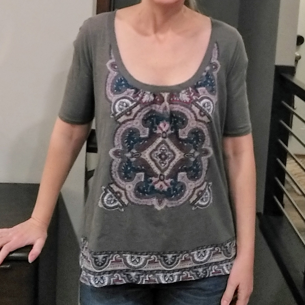 ANTHROPOLOGIE brilliant bow akemi + kin top M - Picture 3 of 11
